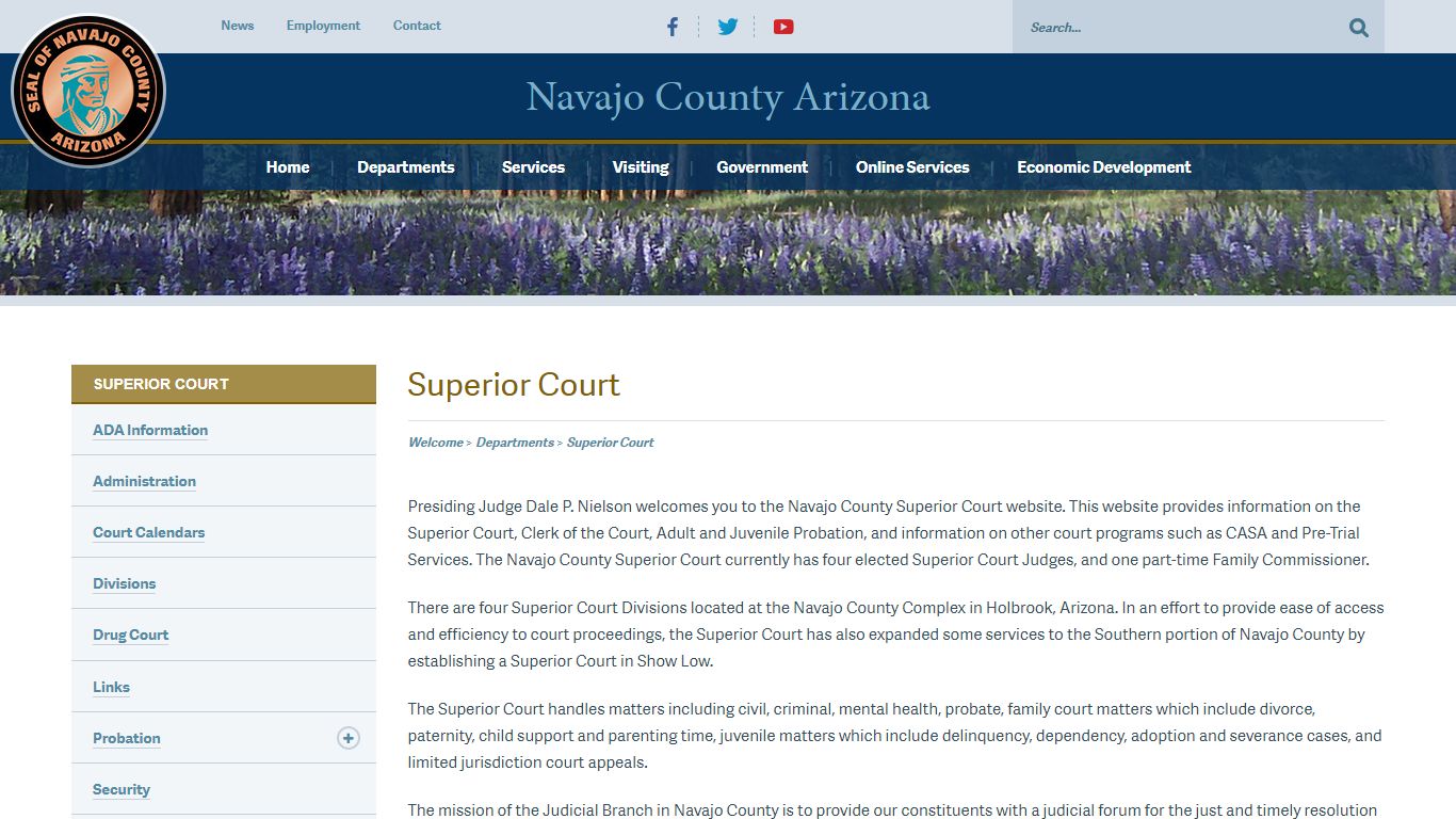 Navajo County Arizona Government > Departments > Superior Court