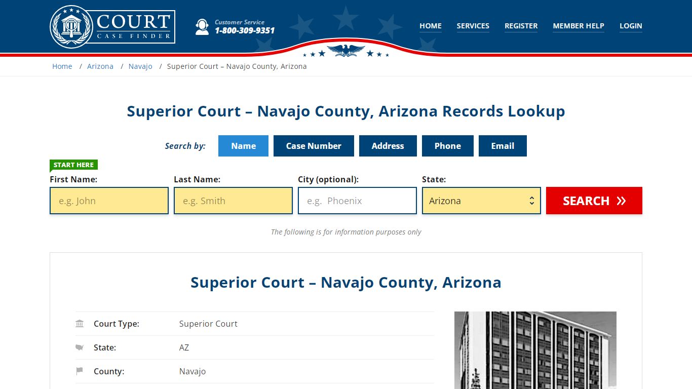 Superior Court – Navajo County, Arizona Records Lookup